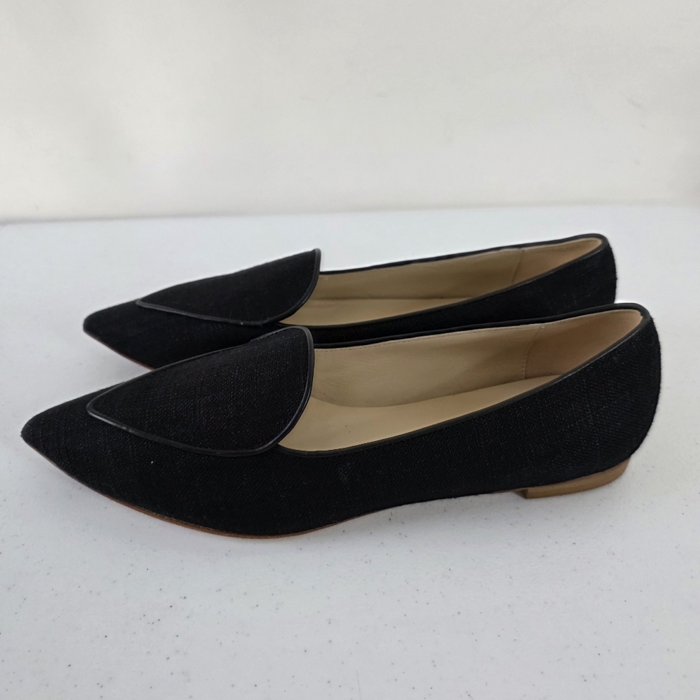 Mavette Pointed‎ Toe Loafers Size 42 Black Suede Slip-on Flats NEW Made In Italy